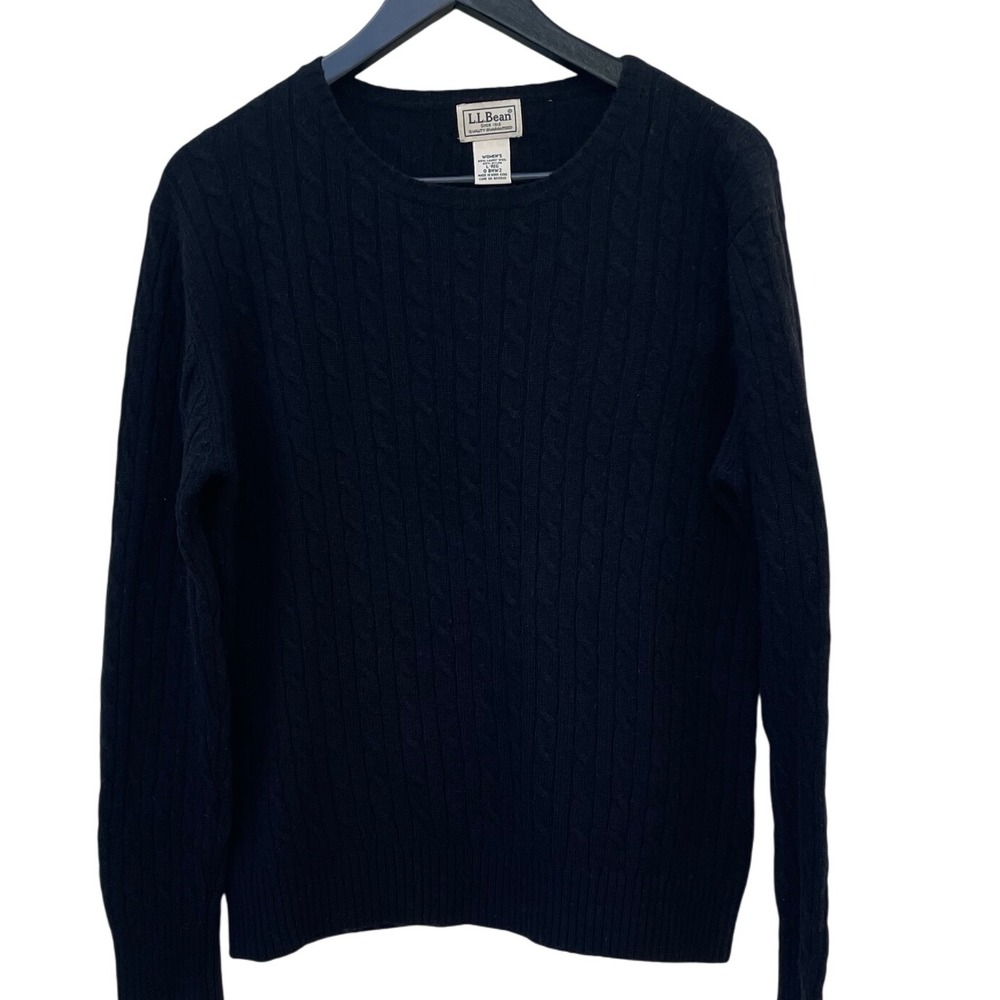 L.L. Bean Black Crew Neck Sweater